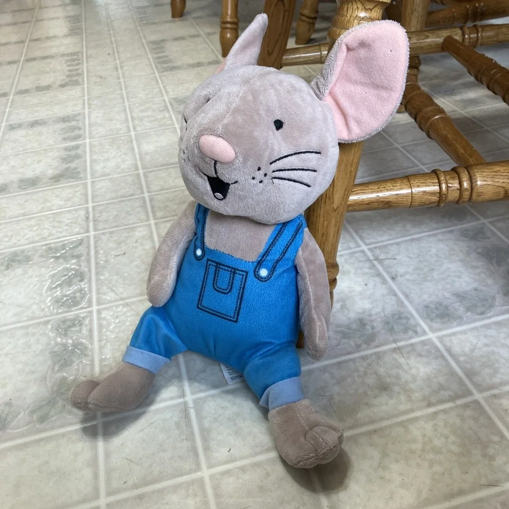If You Give a Mouse A Cookie Plush Toy In Blue Overalls Stuffed Animal 13 Inches